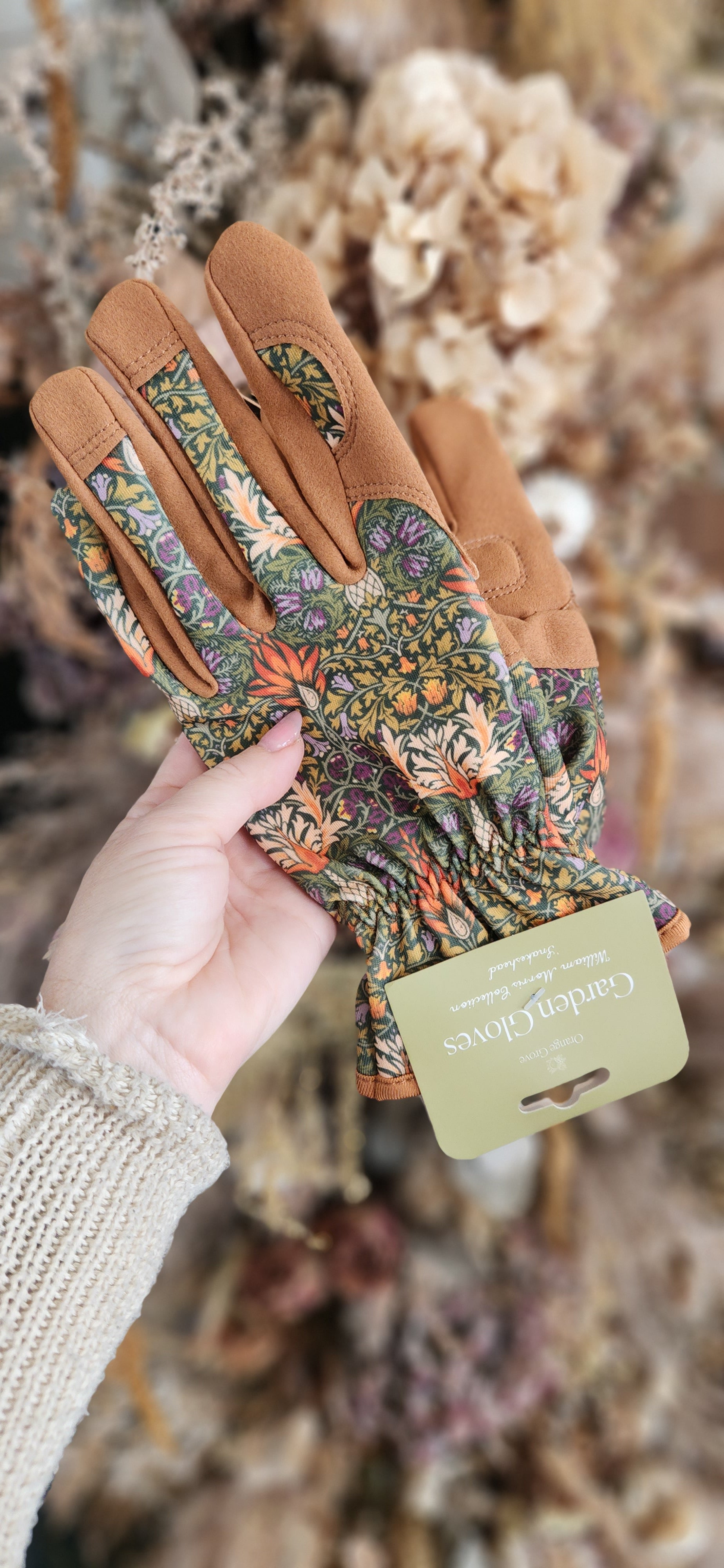 William Morris Print Gardening Gloves