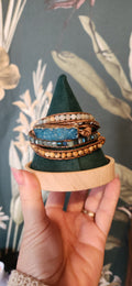 Wrap Around Beaded Crystal Bracelet BLUE