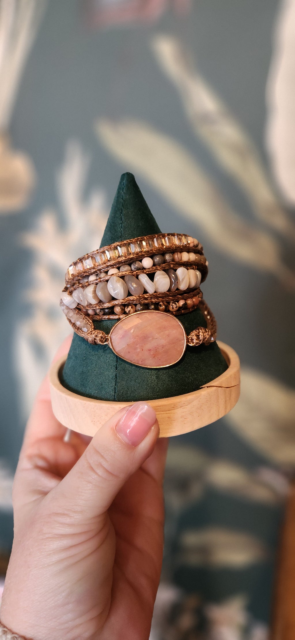 Wrap Around Beaded Bracelet PINK
