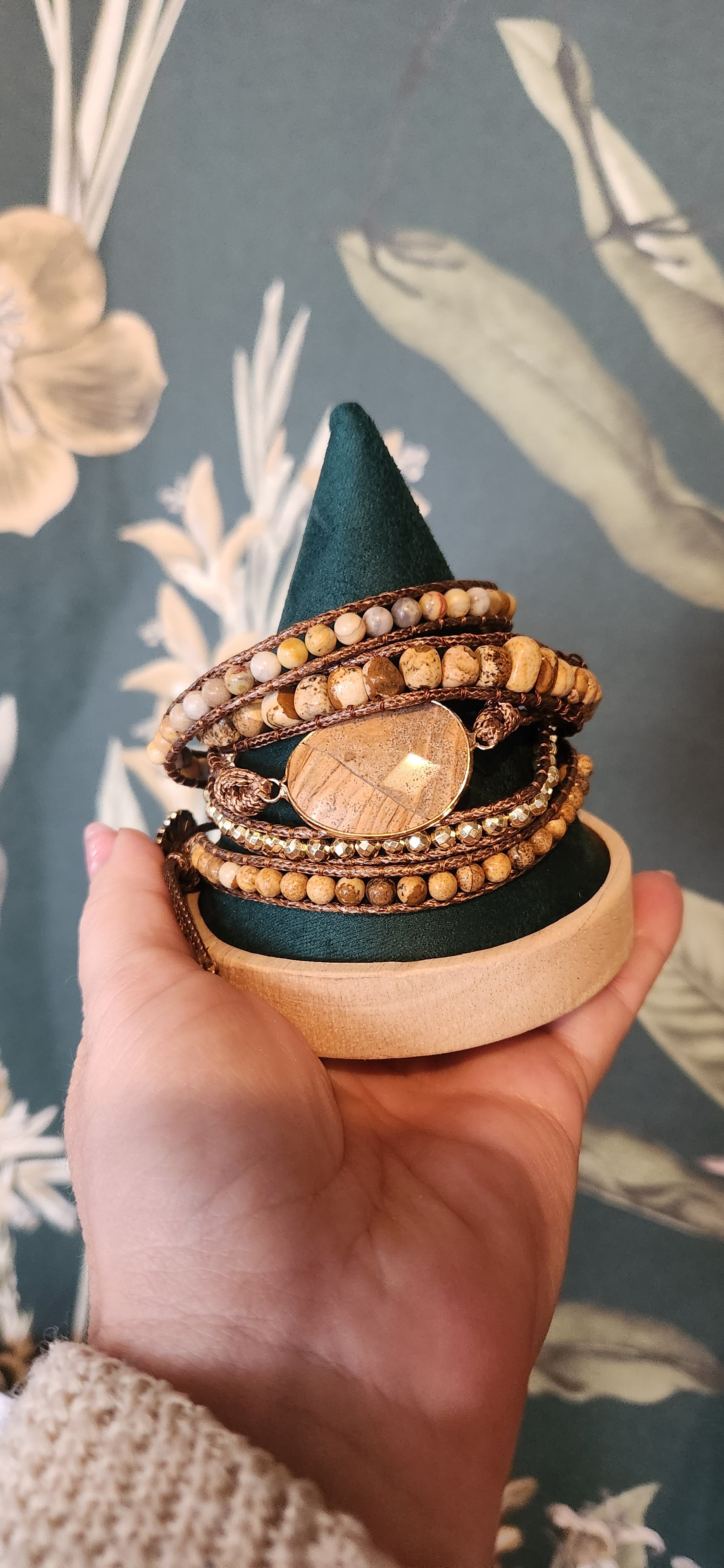 Wrap Around Beaded Bracelet NATURAL