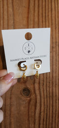 Strawberry Gold Huggie Earrings