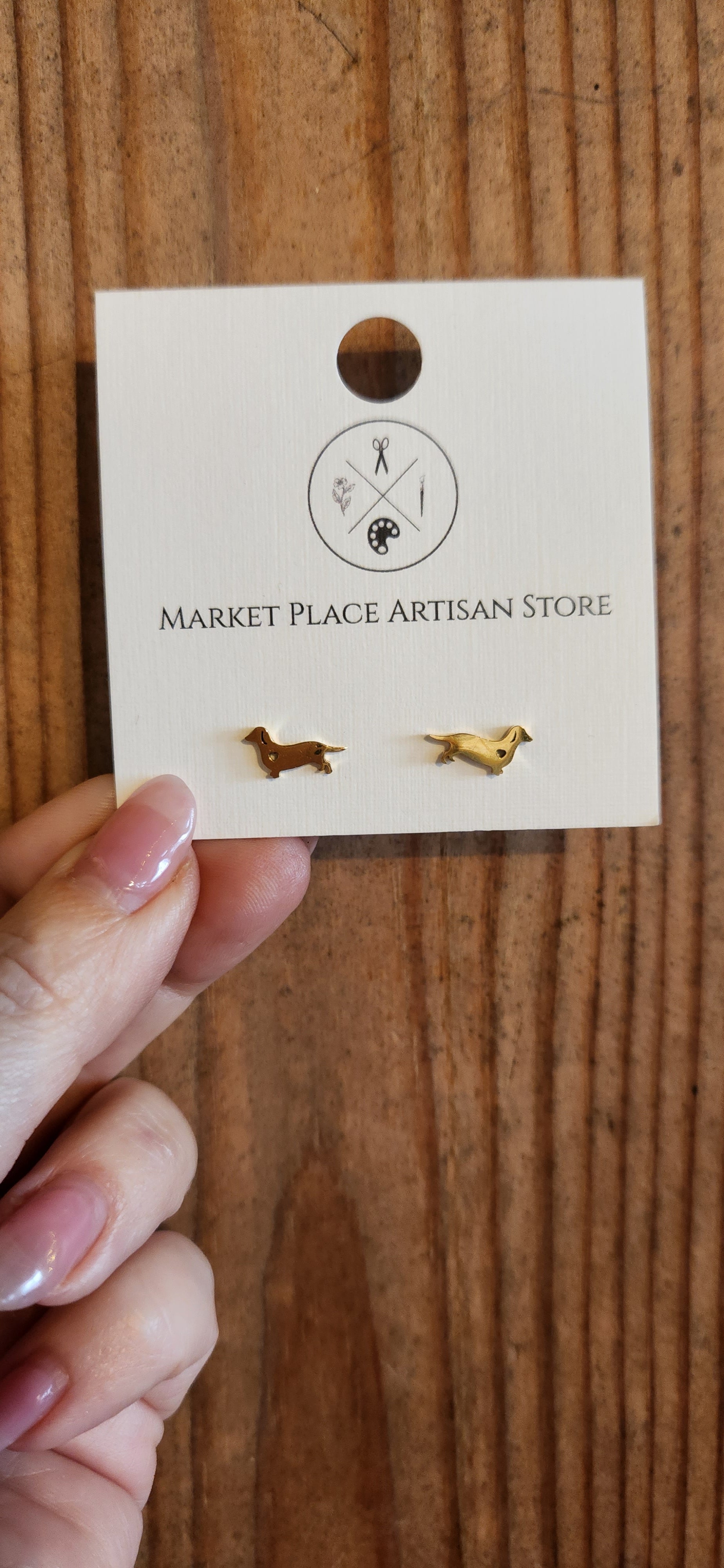 Dachshund Gold Earrings
