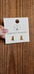 Gold German Shepherd Earrings