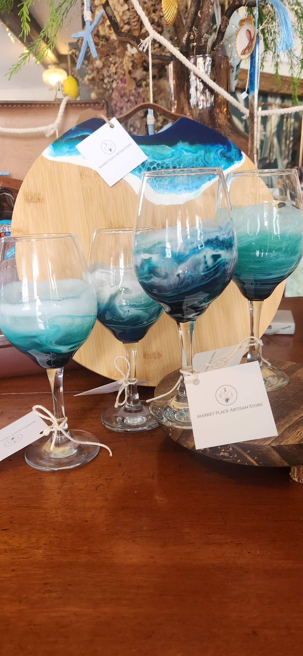 Ocean Resin Wine Glass