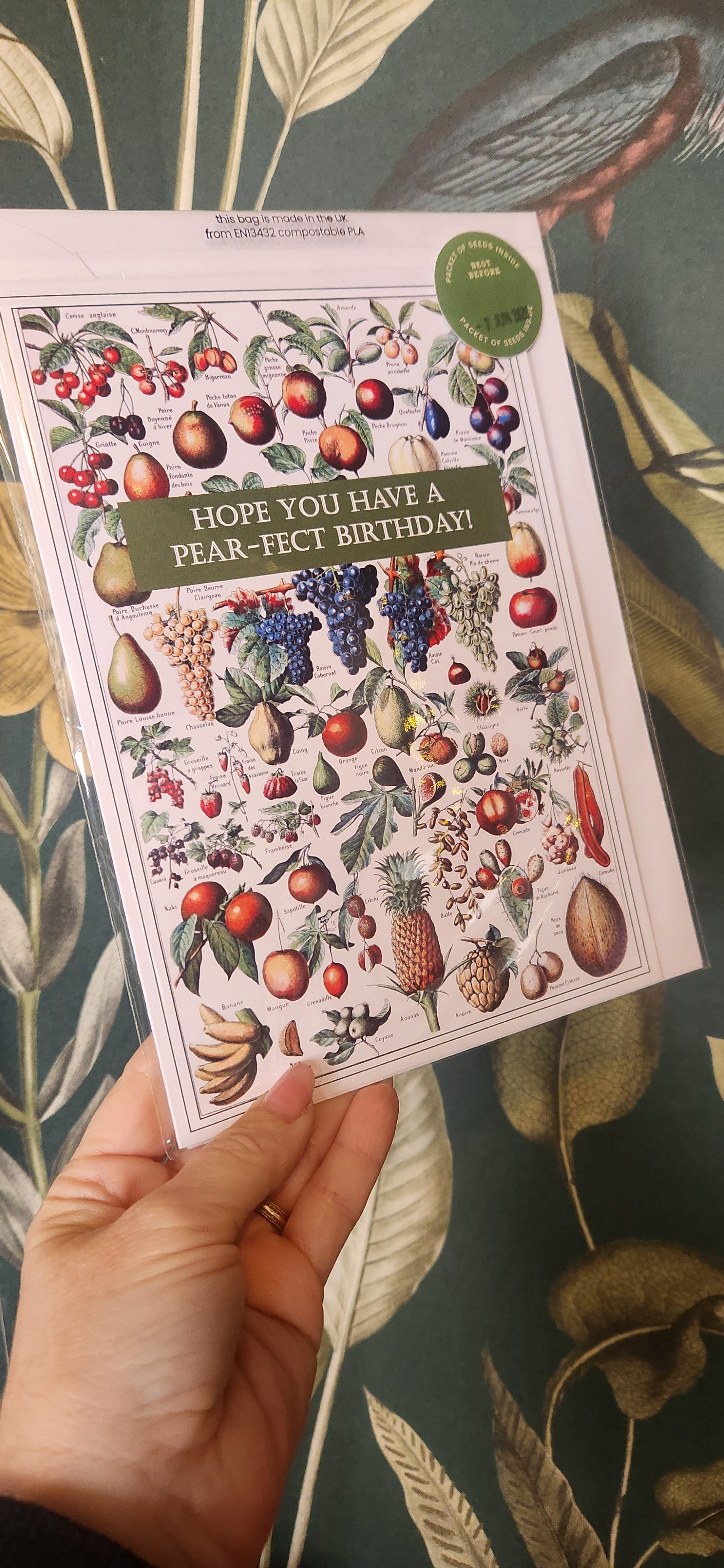 Pear-Fect Birthday Greeting Card with Seeds