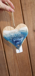 Ocean Resin Heart Hanging Ornament 14cm