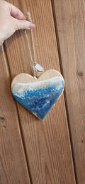Ocean Resin Heart Hanging Ornament 11cm