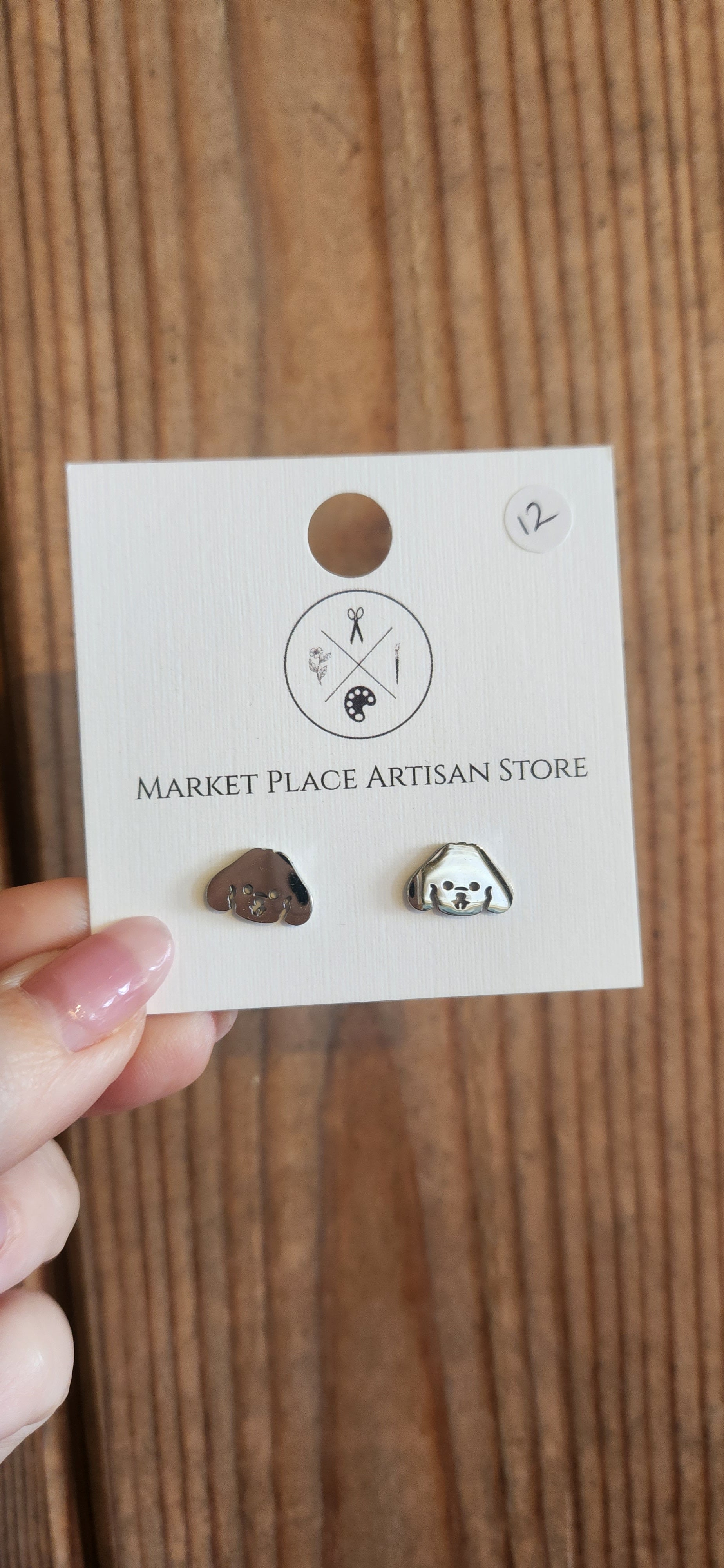 Cockapoo Silver Earrings