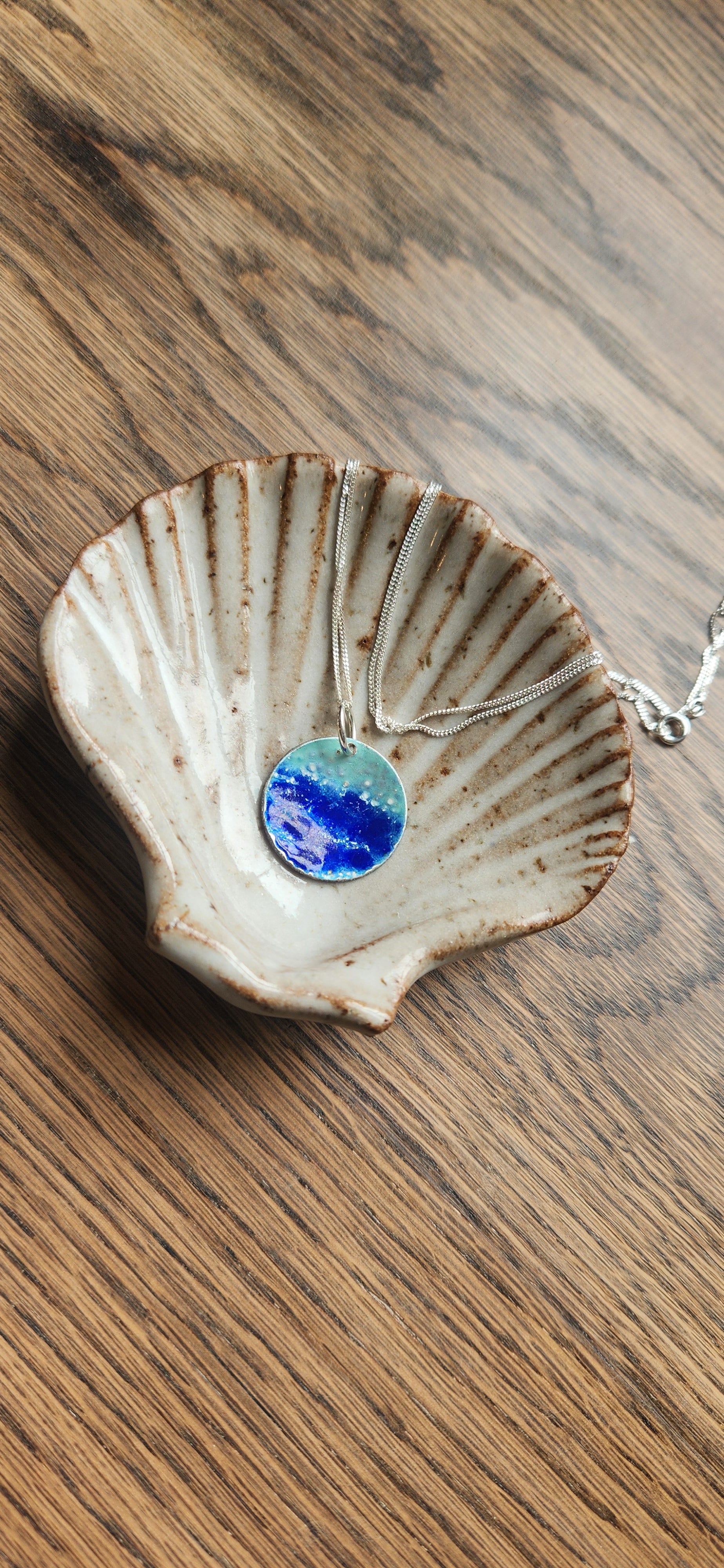 Kiln Fired Enamelled Silver Necklace