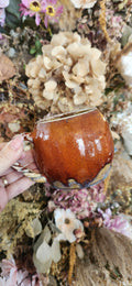 Hand thrown Pottery Orange Mug