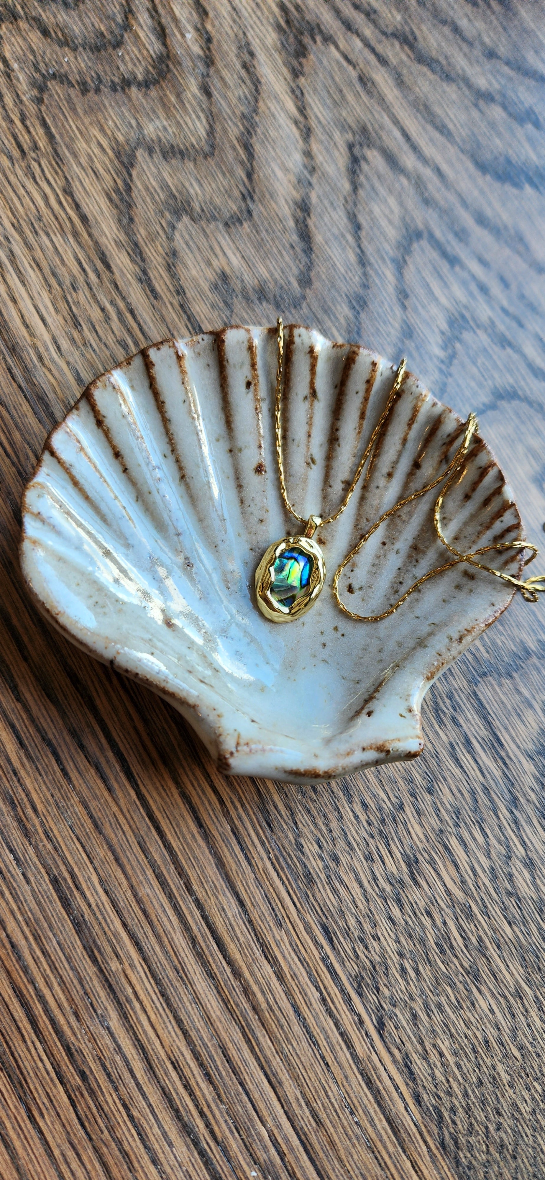 Gold Abalone Necklace