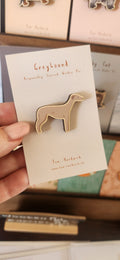 Wooden Greyhound Pin